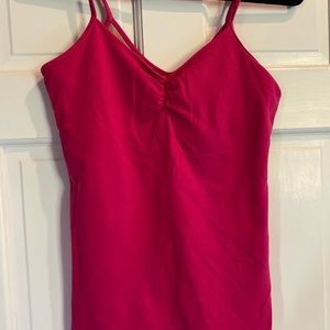 Hot pink lululemon pinched tank top
